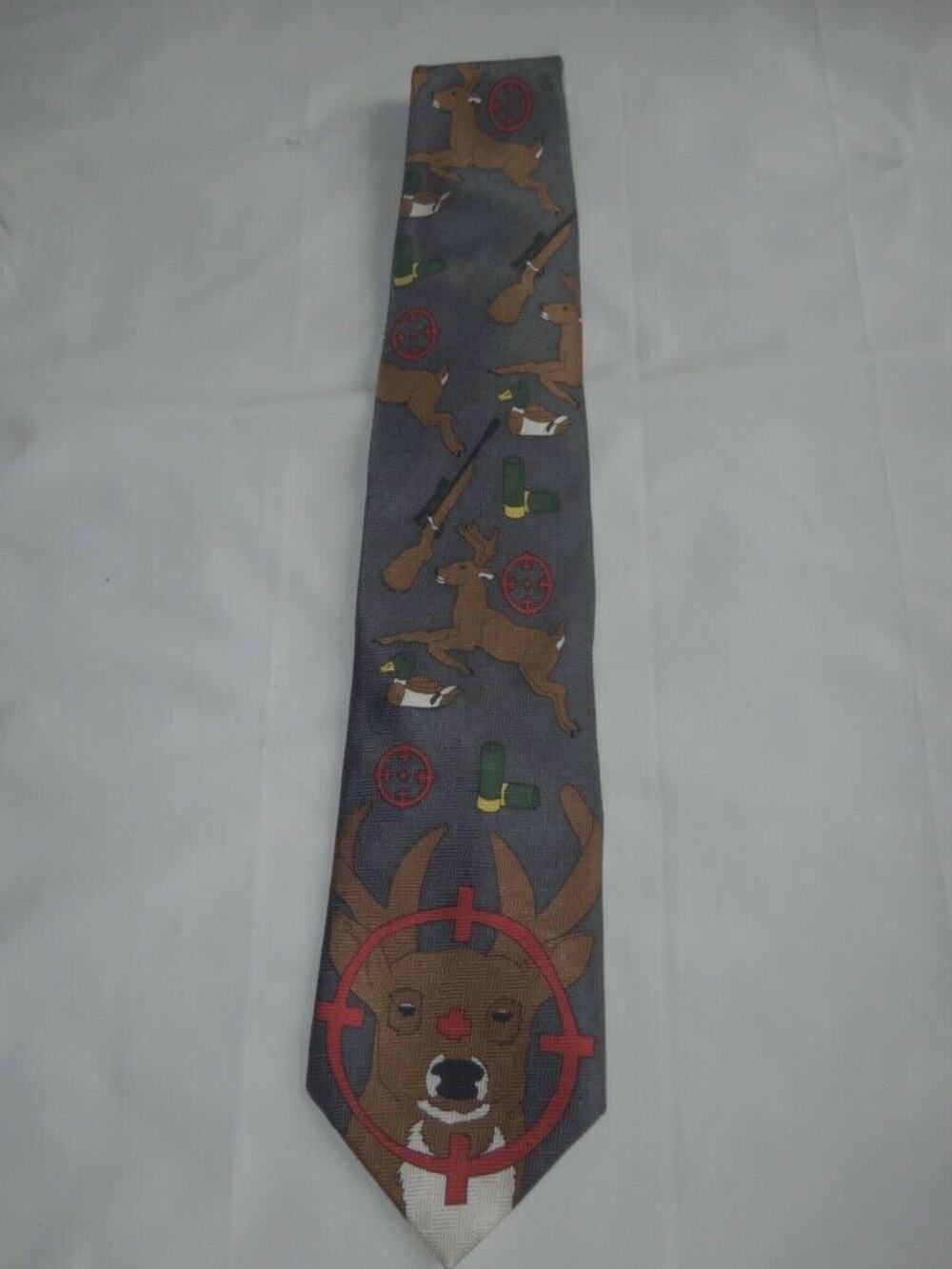 Keith Daniels Silk Tie Hunting Deer Buck Bullseye -0812T20